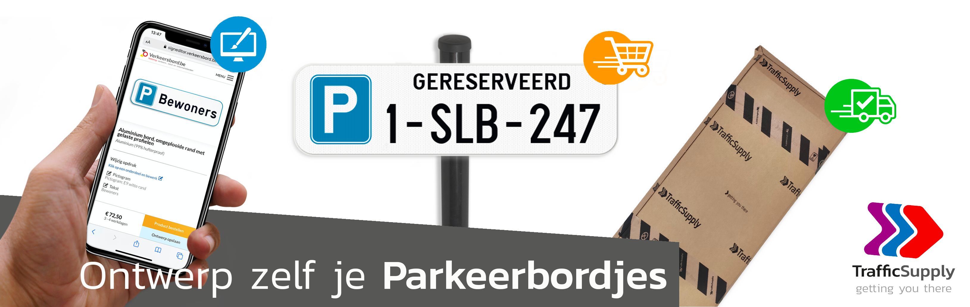 Parkeerplaatsborden zelf ontwerpen Parkeerplaatsborden zelf ontwerpen